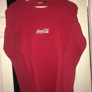 Vintage red size small coke long sleeve t shirt